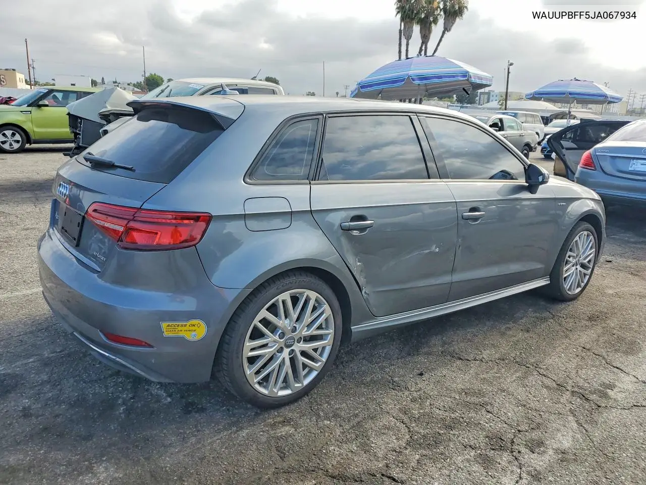 2018 Audi A3 E-Tron Premium VIN: WAUUPBFF5JA067934 Lot: 85982365