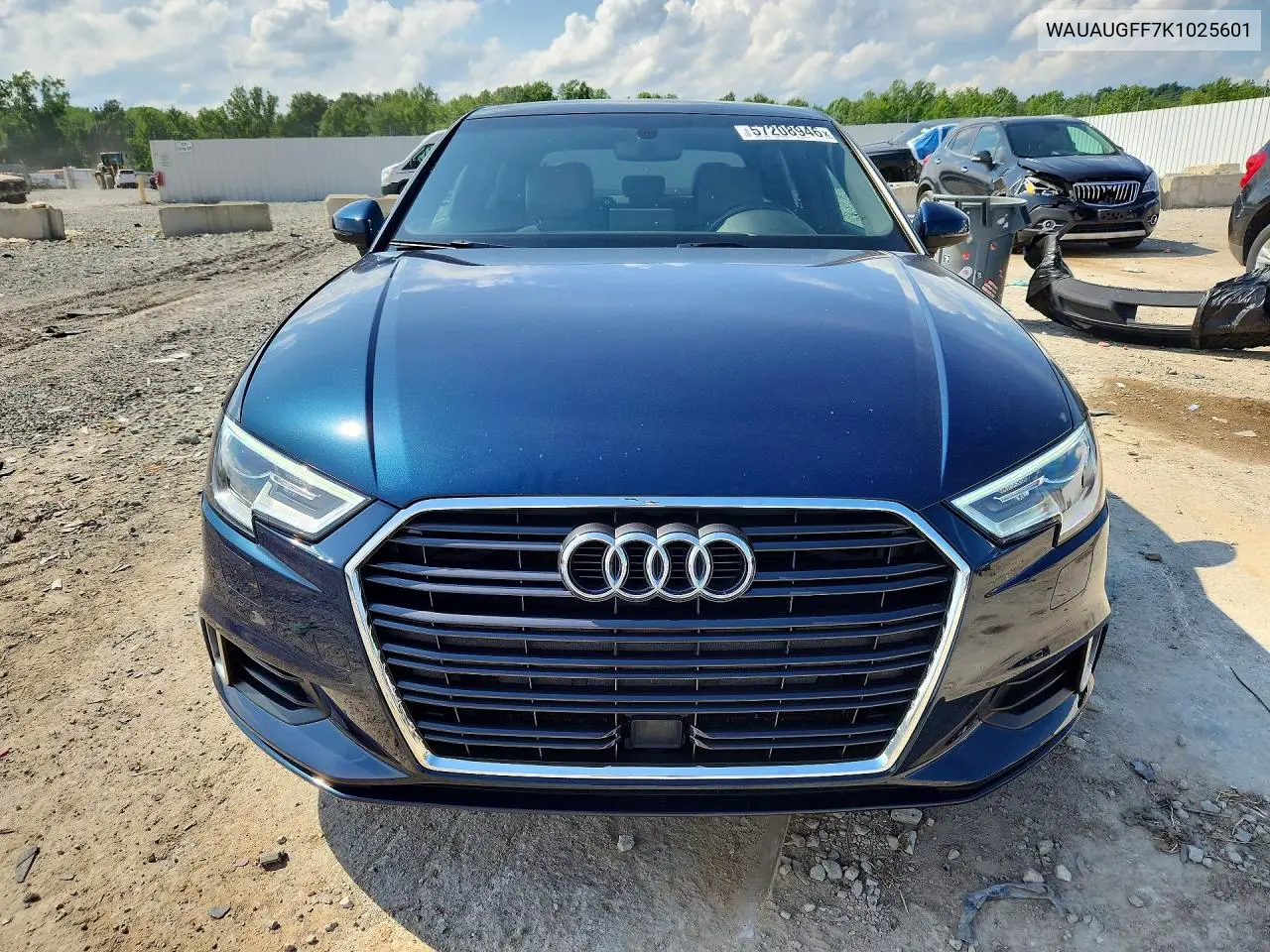 2019 Audi A3 Premium VIN: WAUAUGFF7K1025601 Lot: 57208946