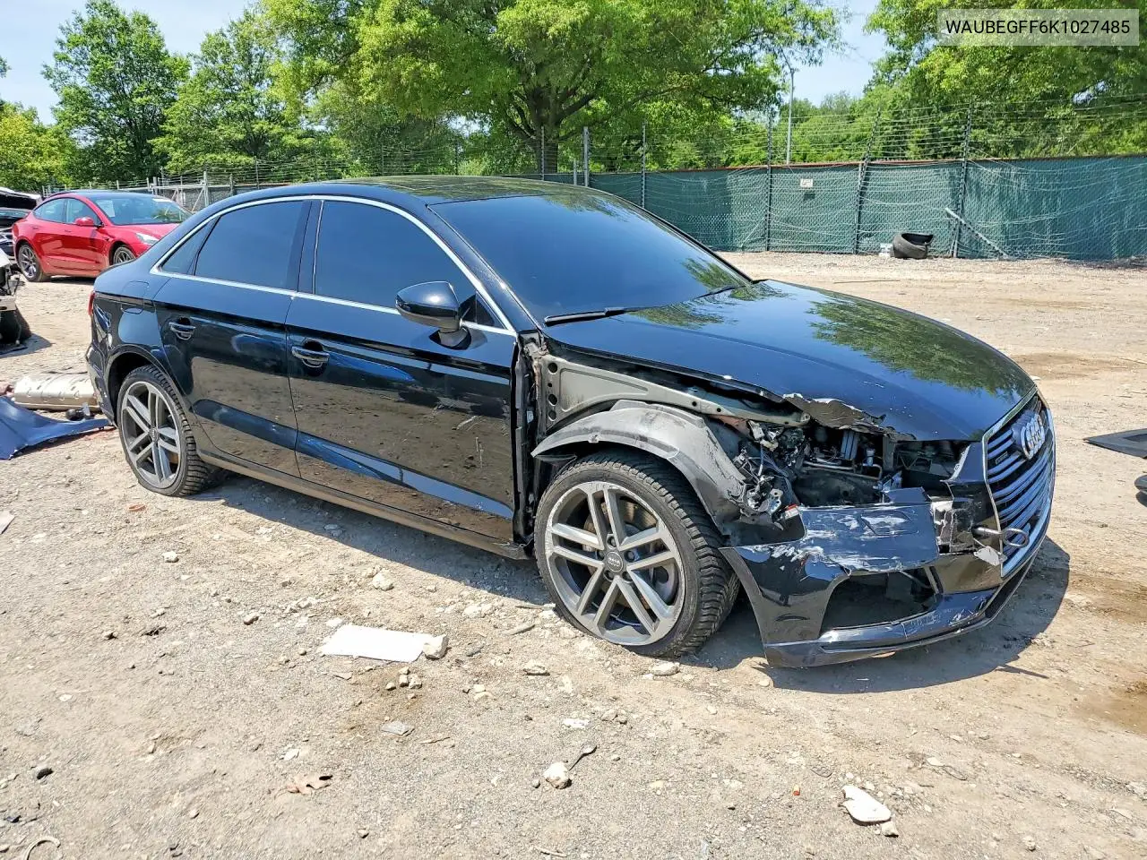 2019 Audi A3 Premium VIN: WAUBEGFF6K1027485 Lot: 58878576