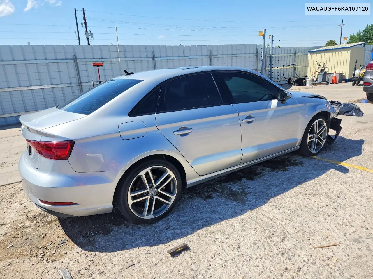 2019 Audi A3 Premium VIN: WAUAUGFF6KA109120 Lot: 58933866