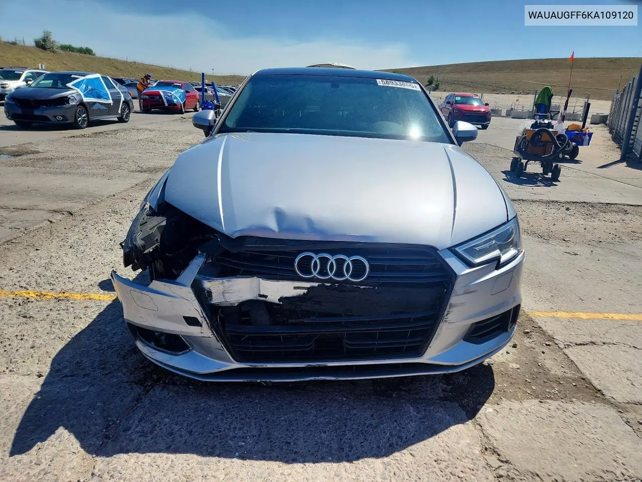 2019 Audi A3 Premium VIN: WAUAUGFF6KA109120 Lot: 58933866