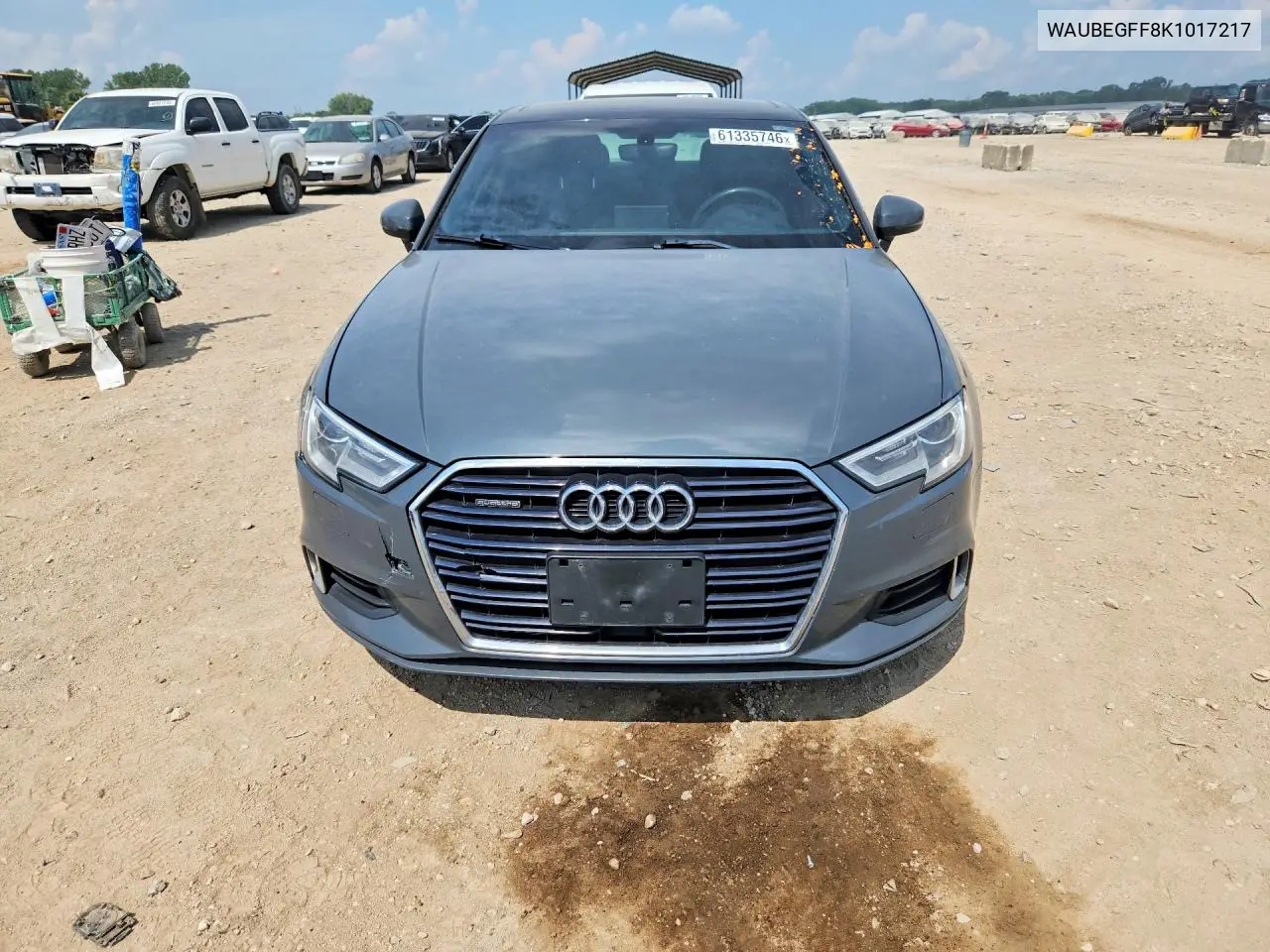 2019 Audi A3 Premium VIN: WAUBEGFF8K1017217 Lot: 61335746