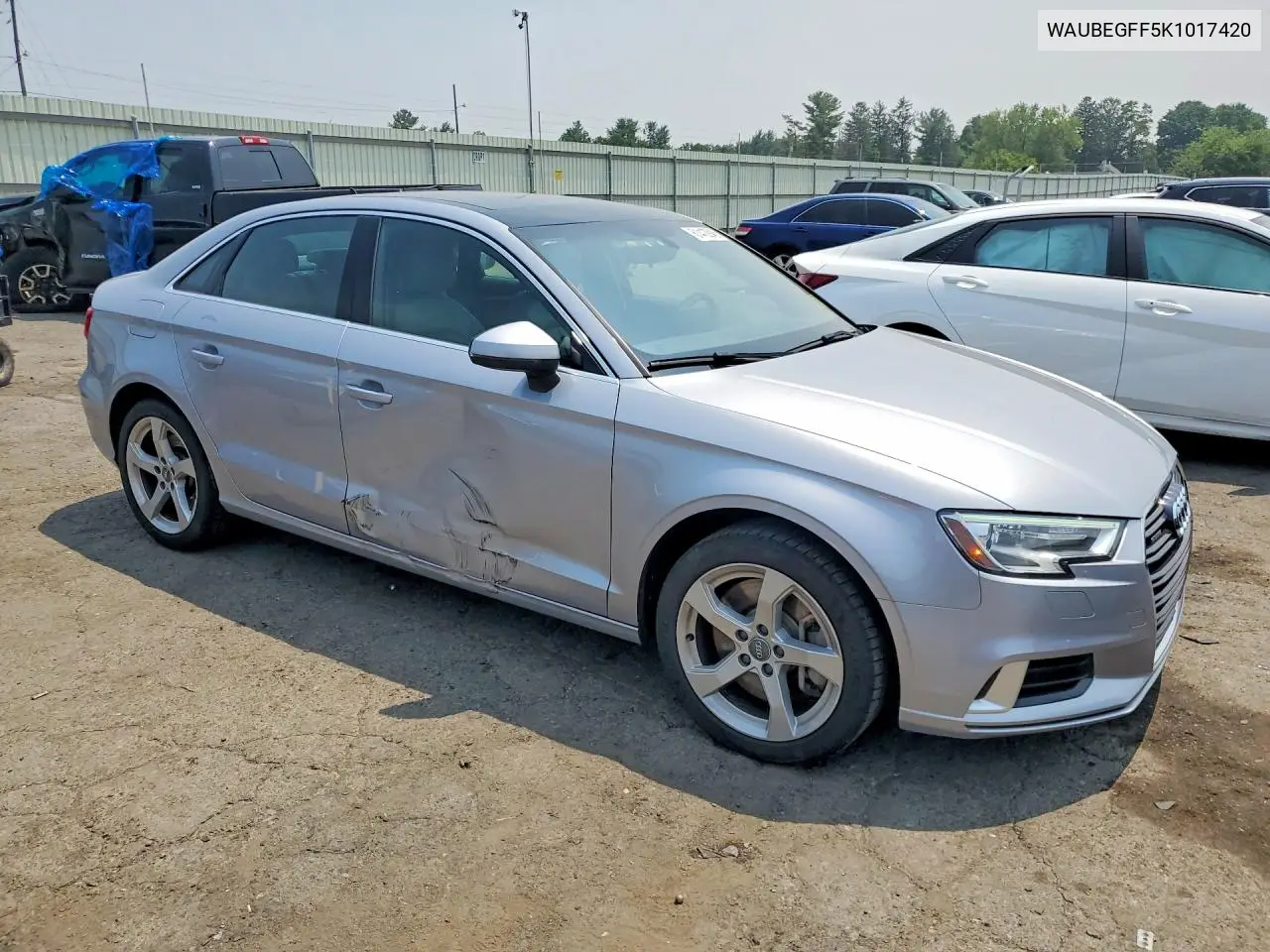 2019 Audi A3 Premium VIN: WAUBEGFF5K1017420 Lot: 61412946