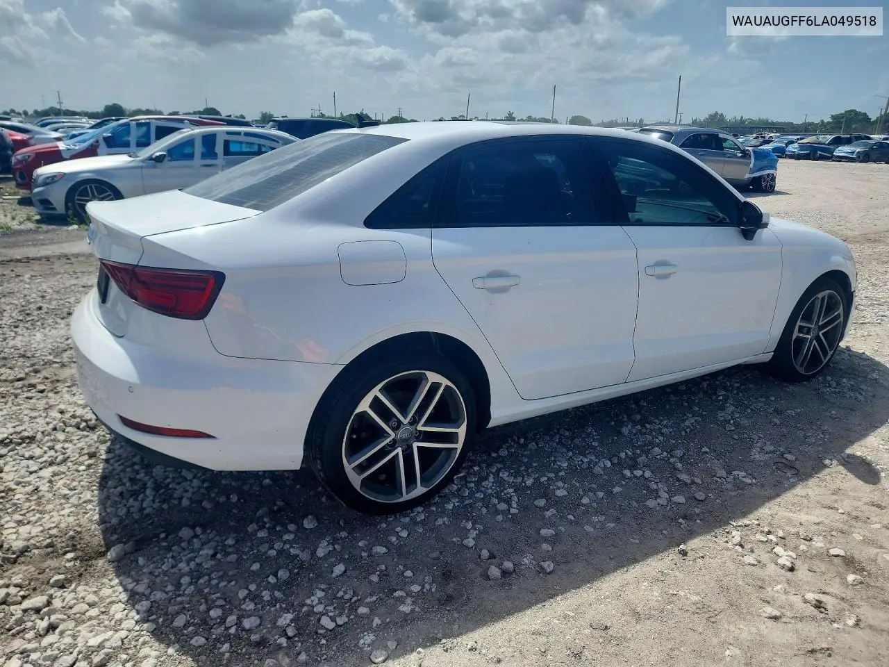 2020 Audi A3 Premium VIN: WAUAUGFF6LA049518 Lot: 60821566