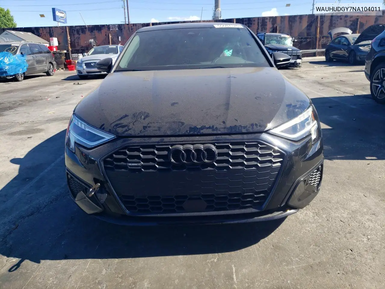 2022 Audi A3 Premium Plus VIN: WAUHUDGY7NA104011 Lot: 55607126