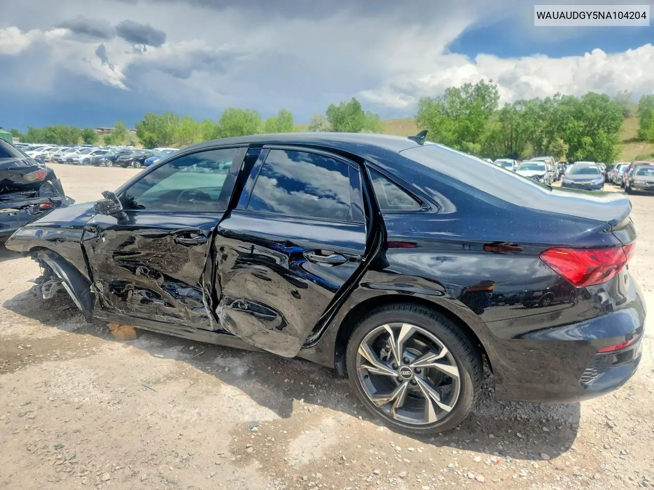 2022 Audi A3 Premium VIN: WAUAUDGY5NA104204 Lot: 55714166