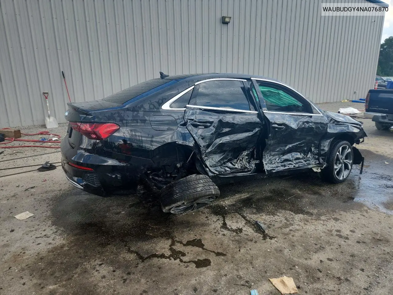 2022 Audi A3 Premium Plus VIN: WAUBUDGY4NA076870 Lot: 60057796