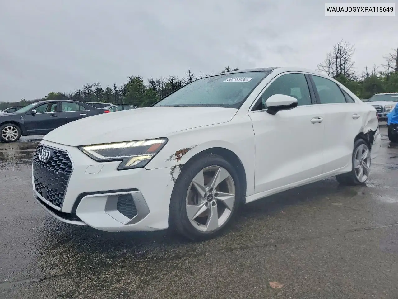 2023 Audi A3 Premium VIN: WAUAUDGYXPA118649 Lot: 58872636