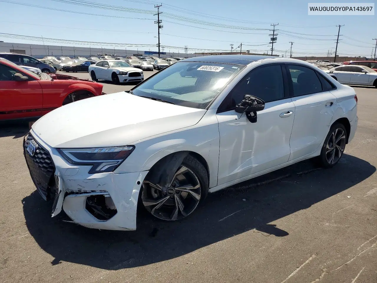 2023 Audi A3 Premium VIN: WAUGUDGY0PA143697 Lot: 60826316