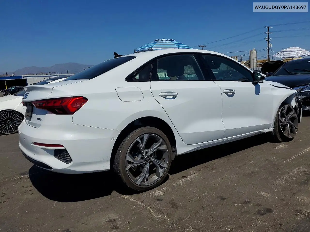 2023 Audi A3 Premium VIN: WAUGUDGY0PA143697 Lot: 60826316