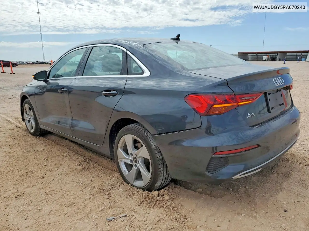 2024 Audi A3 Premium VIN: WAUAUDGY5RA070240 Lot: 58514646