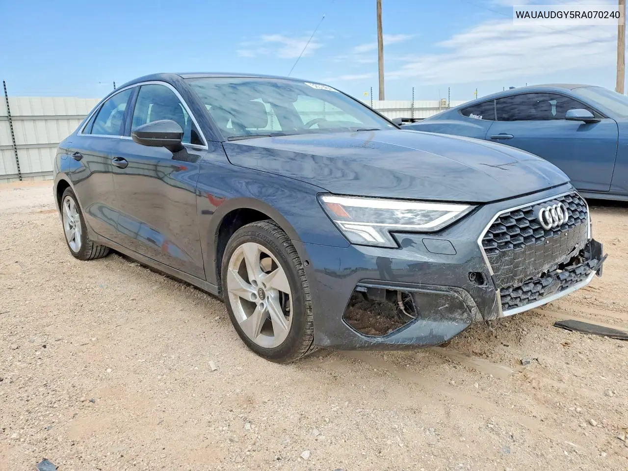 2024 Audi A3 Premium VIN: WAUAUDGY5RA070240 Lot: 58514646