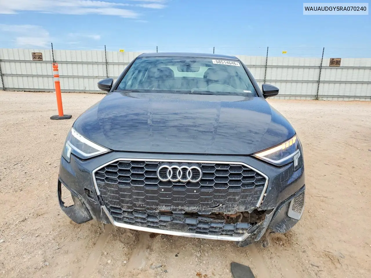 2024 Audi A3 Premium VIN: WAUAUDGY5RA070240 Lot: 58514646
