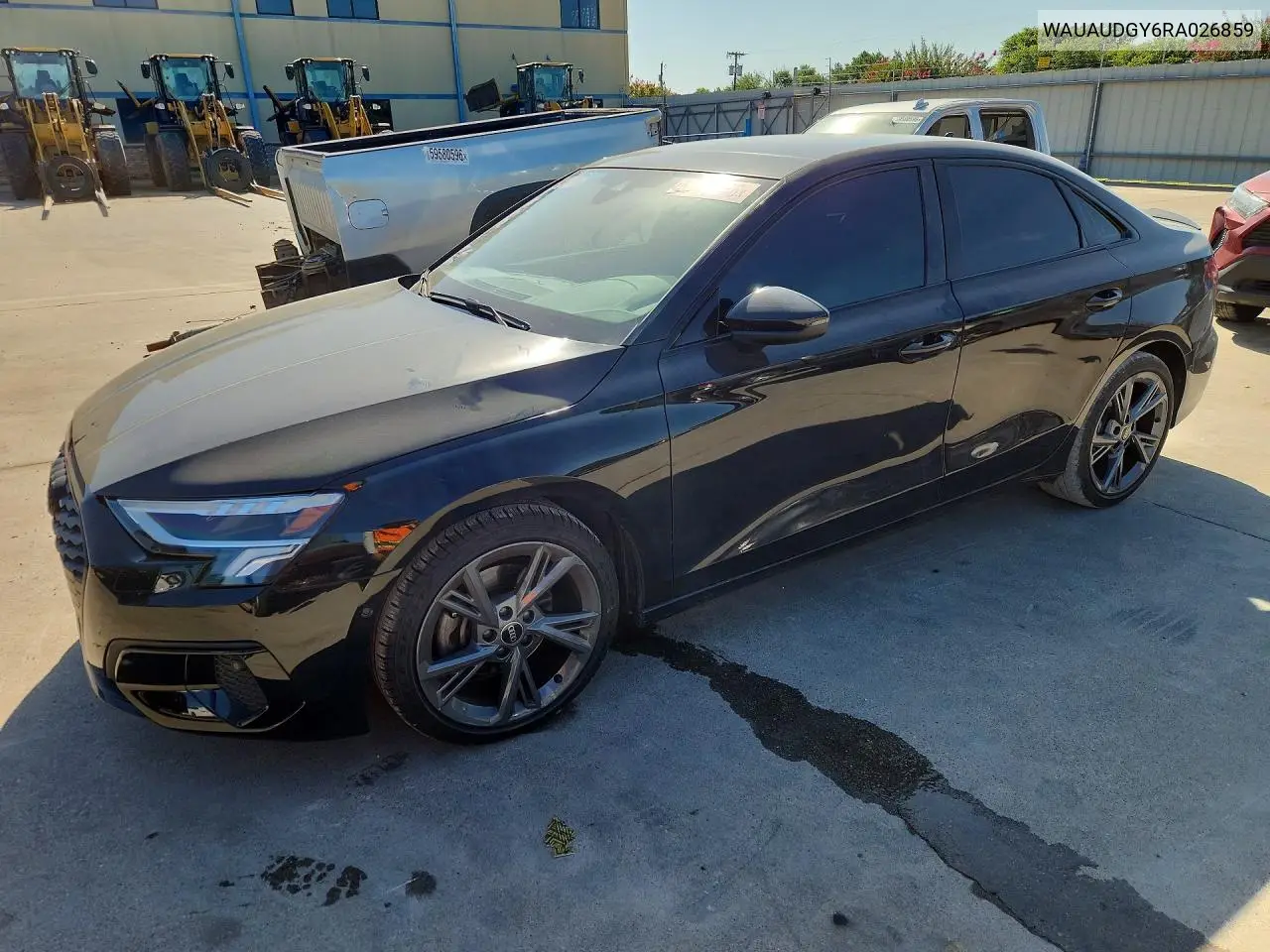 2024 Audi A3 Premium VIN: WAUAUDGY6RA026859 Lot: 59146286