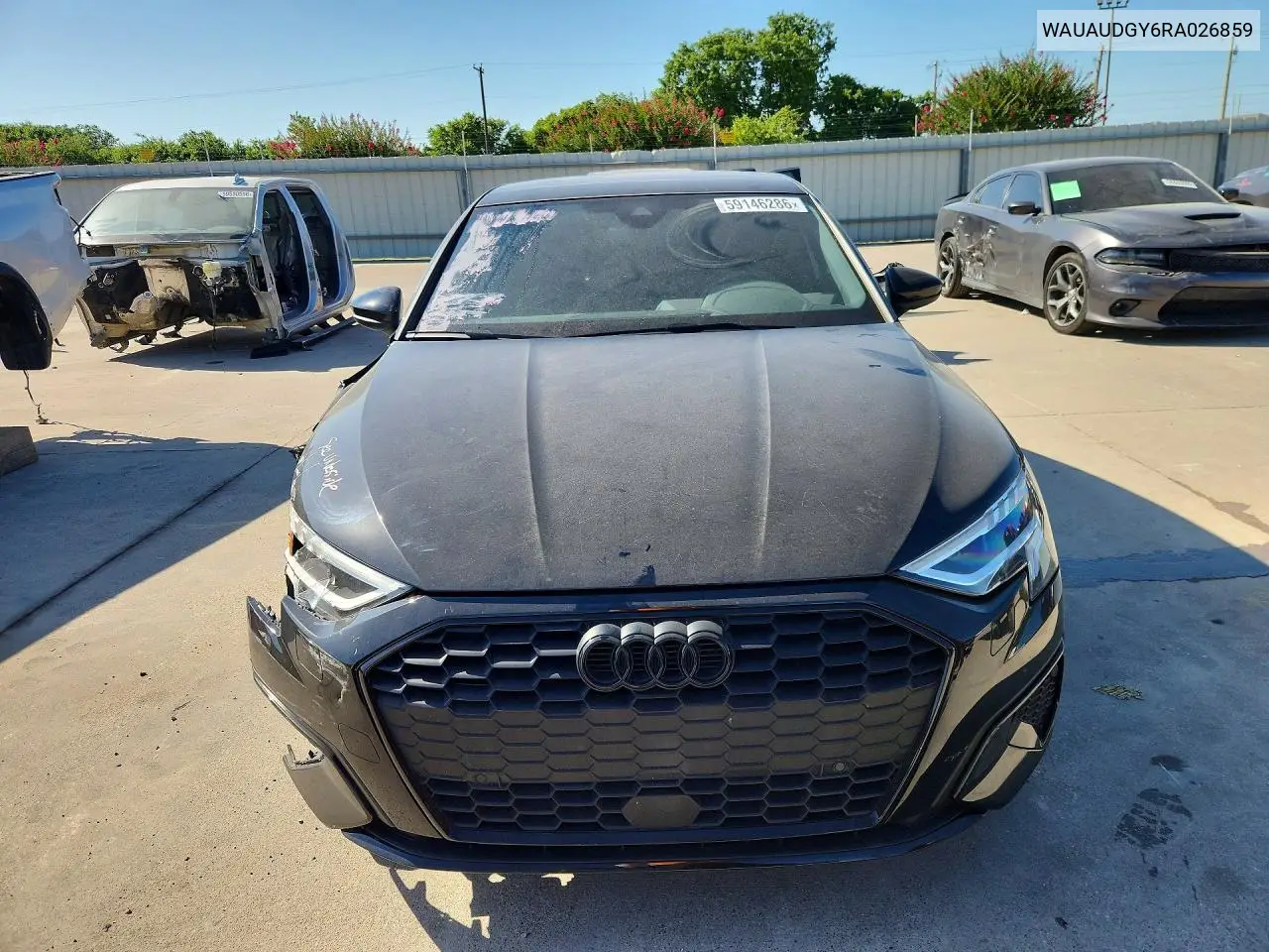 2024 Audi A3 Premium VIN: WAUAUDGY6RA026859 Lot: 59146286
