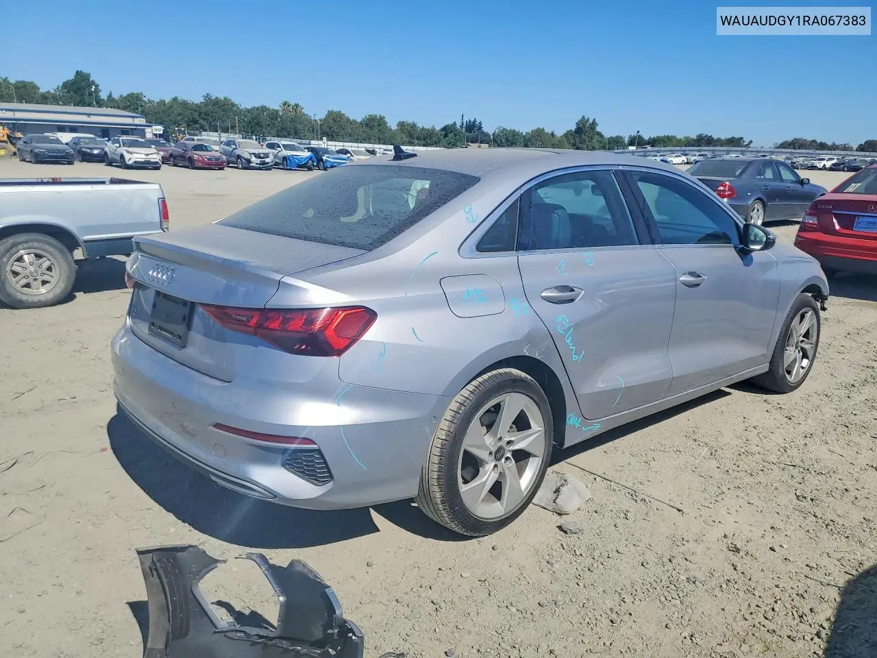 2024 Audi A3 Premium VIN: WAUAUDGY1RA067383 Lot: 61025666