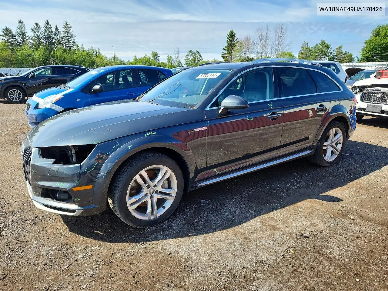 2017 Audi A4 Allroad Premium Plus VIN: WA18NAF49HA170426 Lot: 57852116
