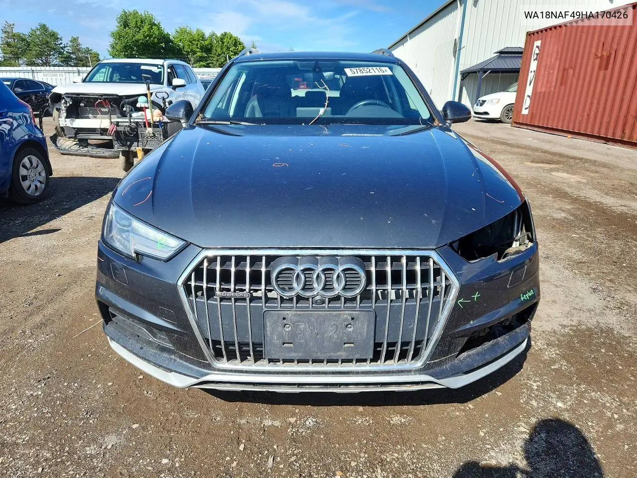 2017 Audi A4 Allroad Premium Plus VIN: WA18NAF49HA170426 Lot: 57852116