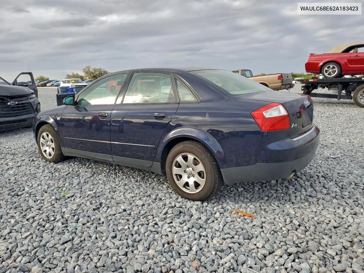 2002 Audi A4 1.8T Quattro VIN: WAULC68E62A183423 Lot: 96246935