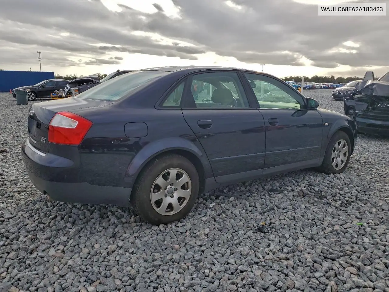 2002 Audi A4 1.8T Quattro VIN: WAULC68E62A183423 Lot: 96246935