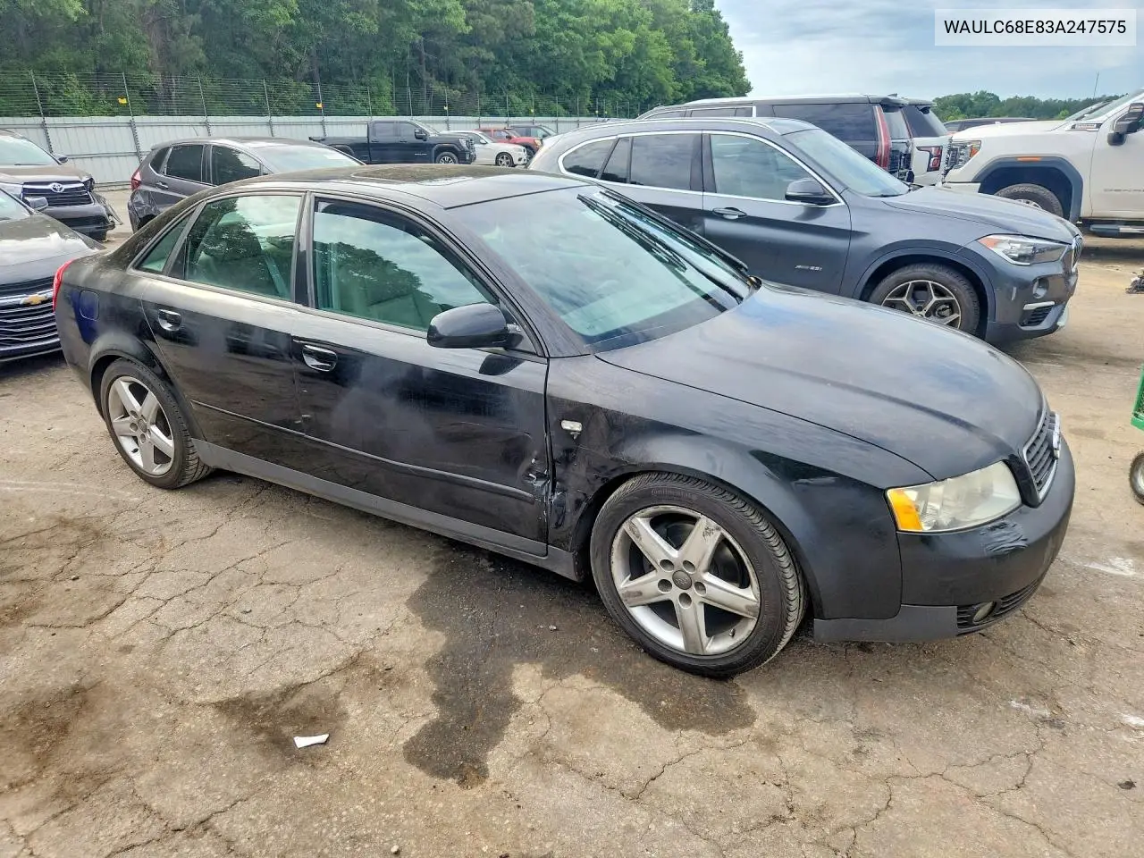 2003 Audi A4 1.8T Quattro VIN: WAULC68E83A247575 Lot: 54088516