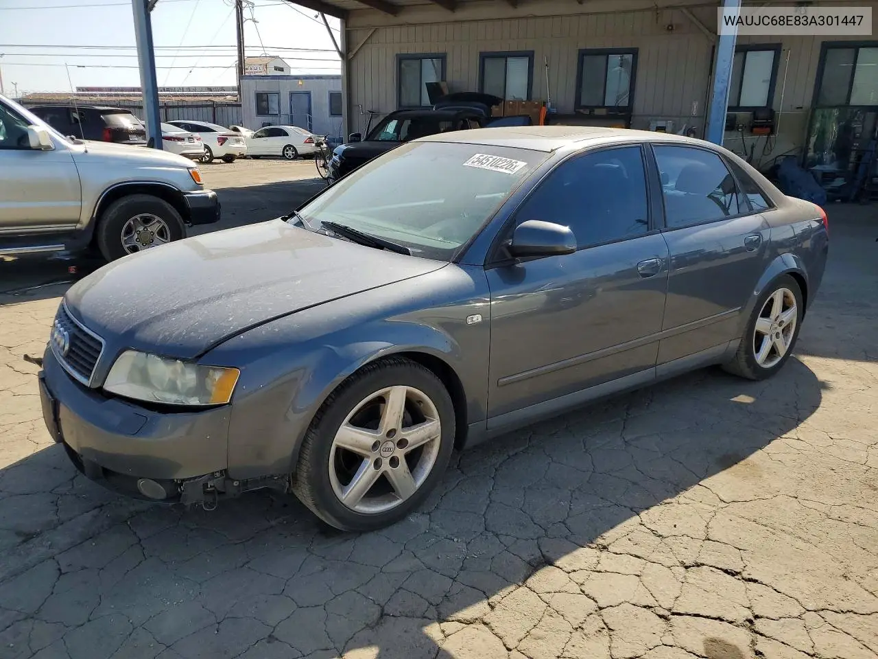 2003 Audi A4 1.8T VIN: WAUJC68E83A301447 Lot: 54510226
