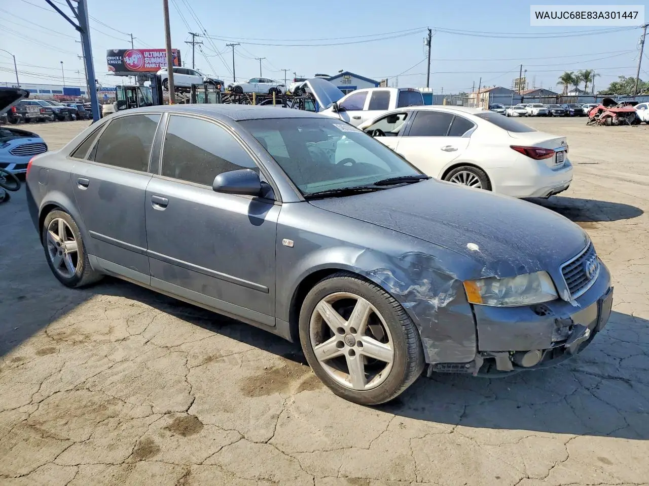 2003 Audi A4 1.8T VIN: WAUJC68E83A301447 Lot: 54510226