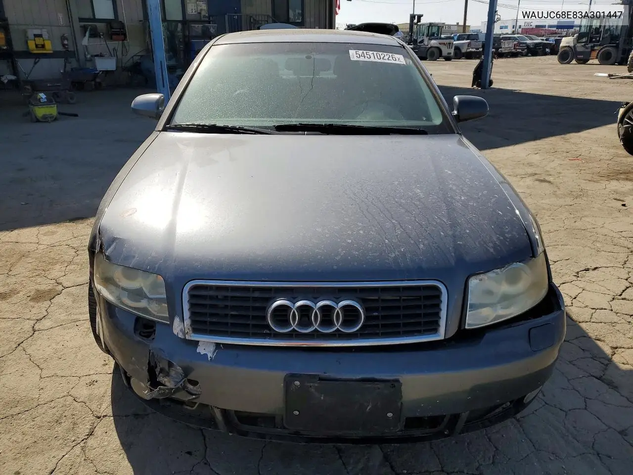 2003 Audi A4 1.8T VIN: WAUJC68E83A301447 Lot: 54510226