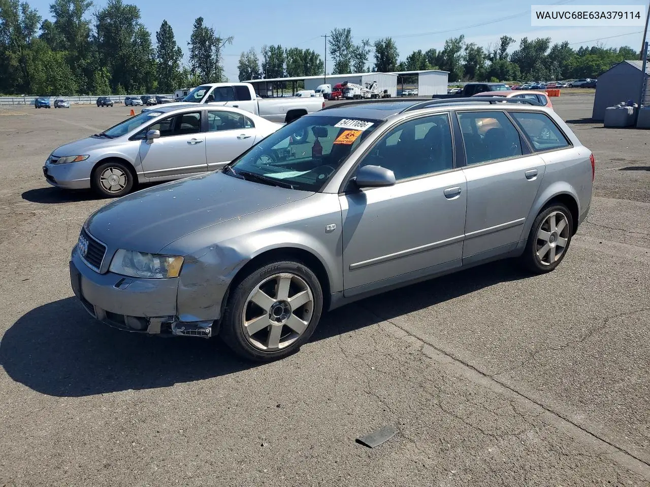 2003 Audi A4 1.8T Avant Quattro VIN: WAUVC68E63A379114 Lot: 54711696