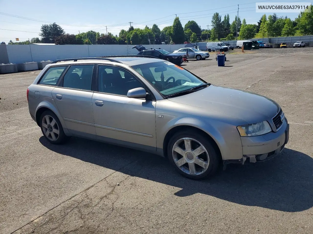 2003 Audi A4 1.8T Avant Quattro VIN: WAUVC68E63A379114 Lot: 54711696