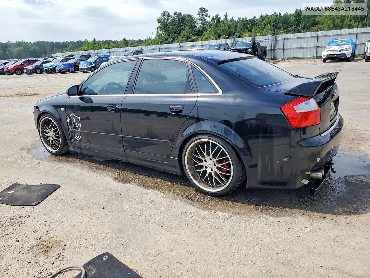 2003 Audi A4 3.0 Quattro VIN: WAULT68E43A218445 Lot: 56437526
