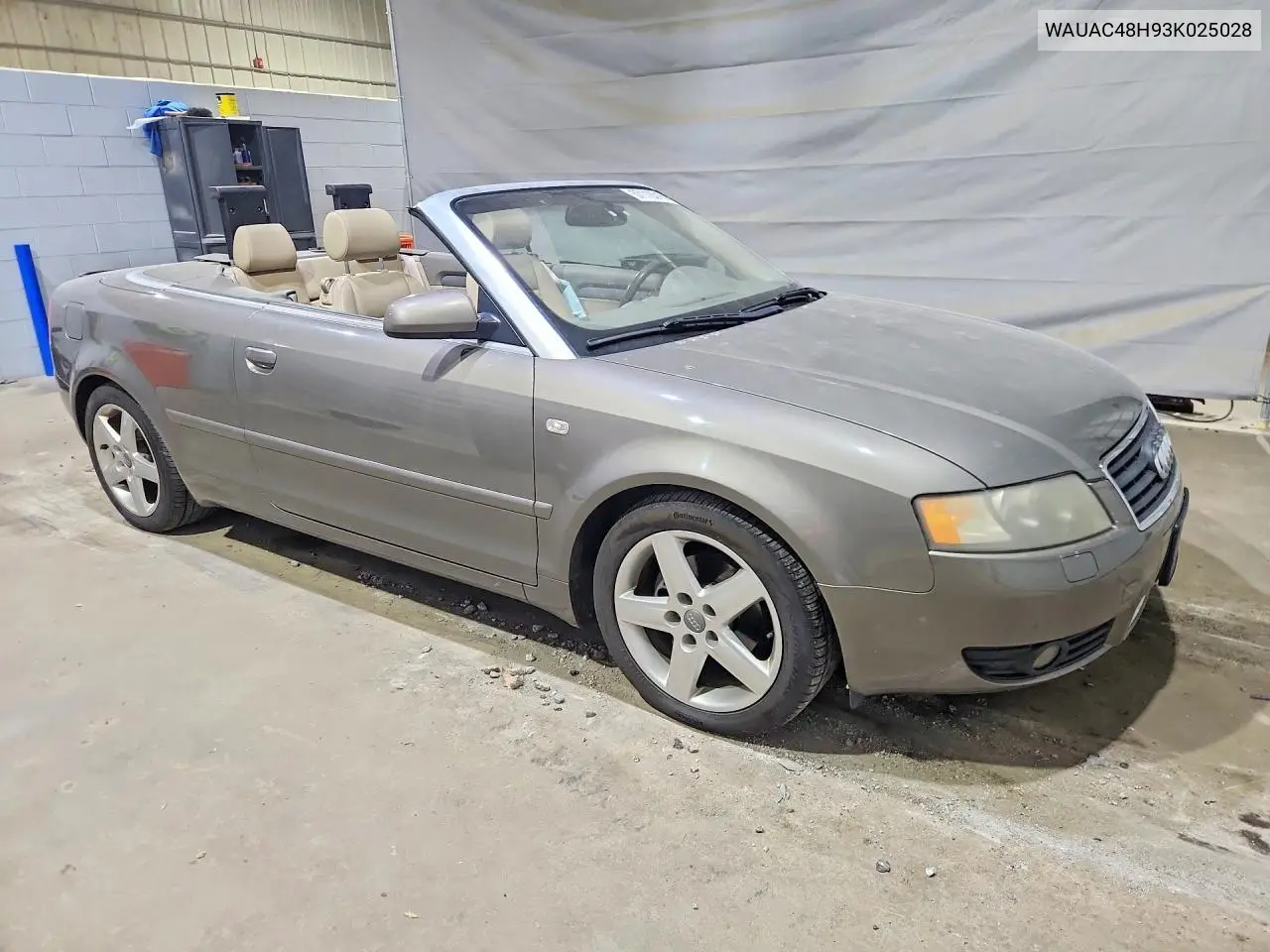2003 Audi A4 1.8 Cabriolet VIN: WAUAC48H93K025028 Lot: 57110316