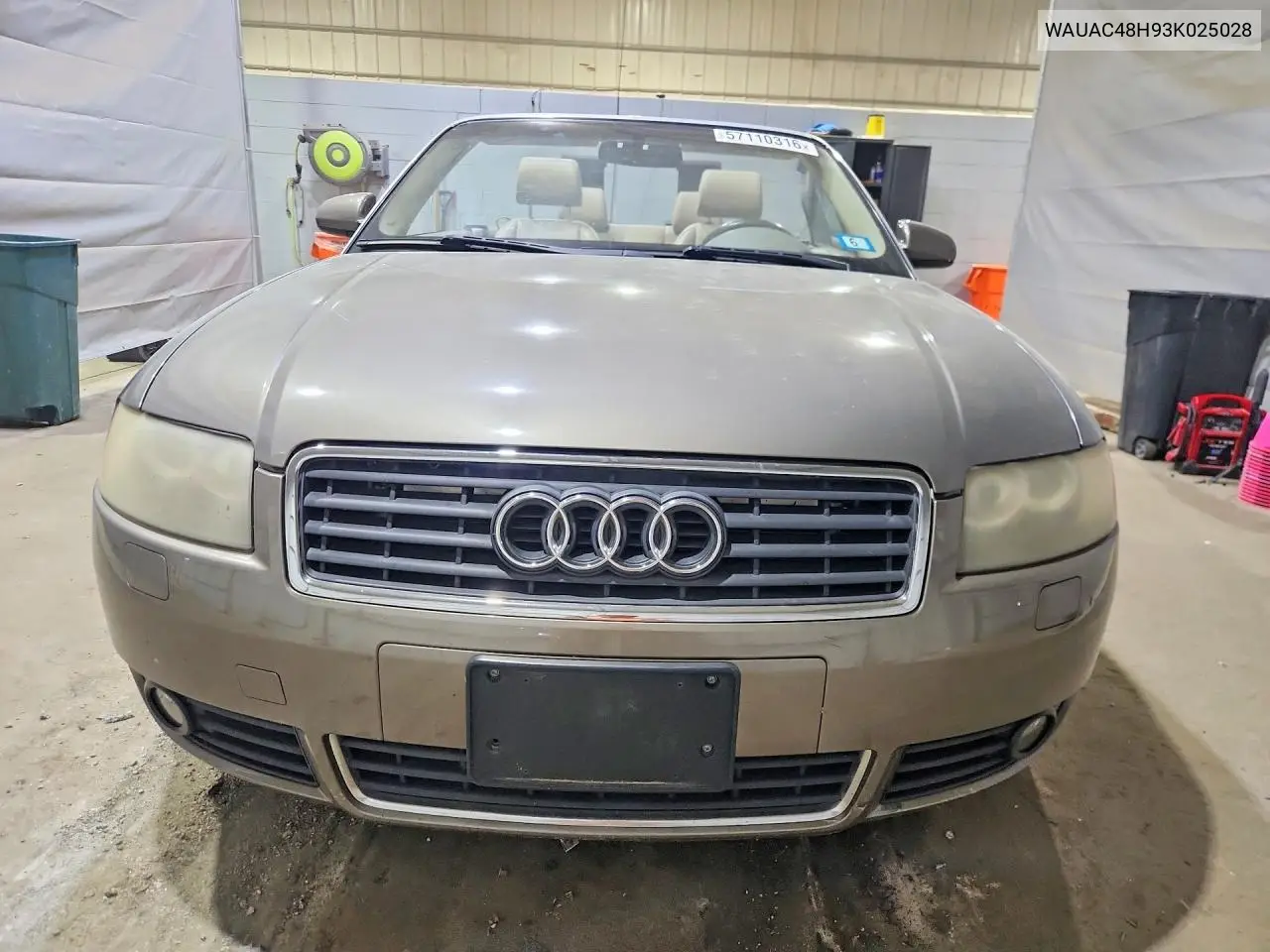 2003 Audi A4 1.8 Cabriolet VIN: WAUAC48H93K025028 Lot: 57110316