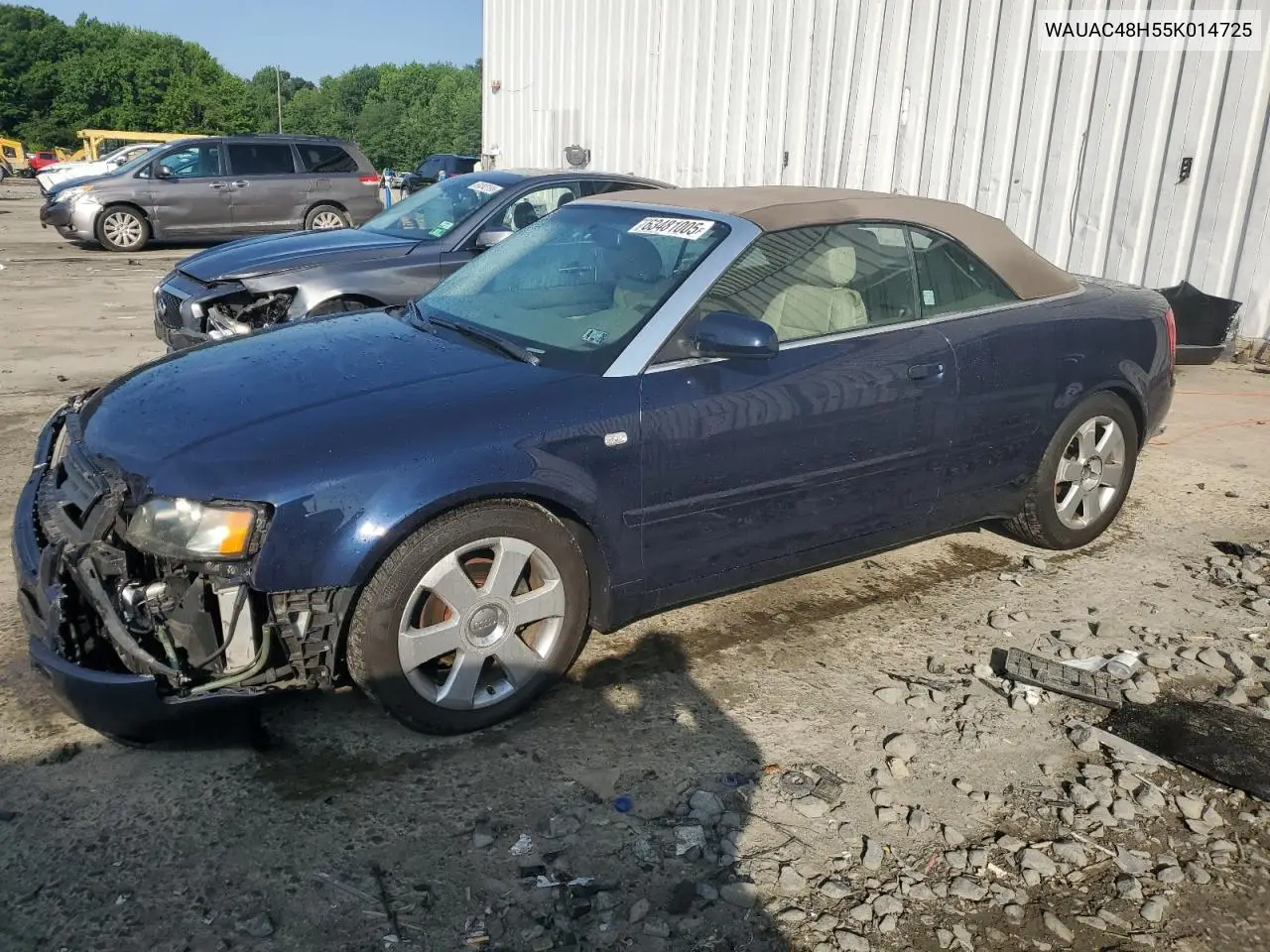 WAUAC48H55K014725 2005 Audi A4 1.8 Cabriolet
