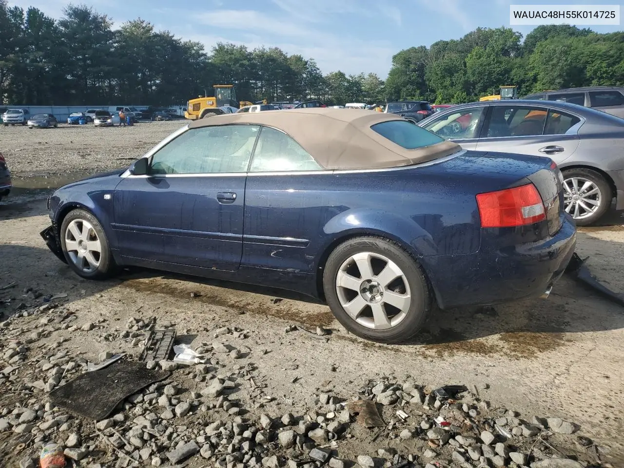 WAUAC48H55K014725 2005 Audi A4 1.8 Cabriolet