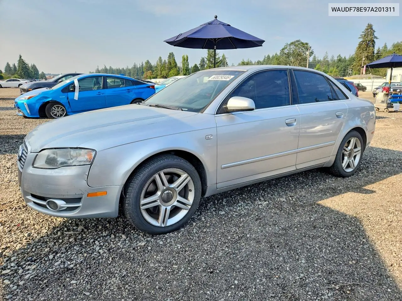 2007 Audi A4 2.0T Quattro VIN: WAUDF78E97A201311 Lot: 60829346