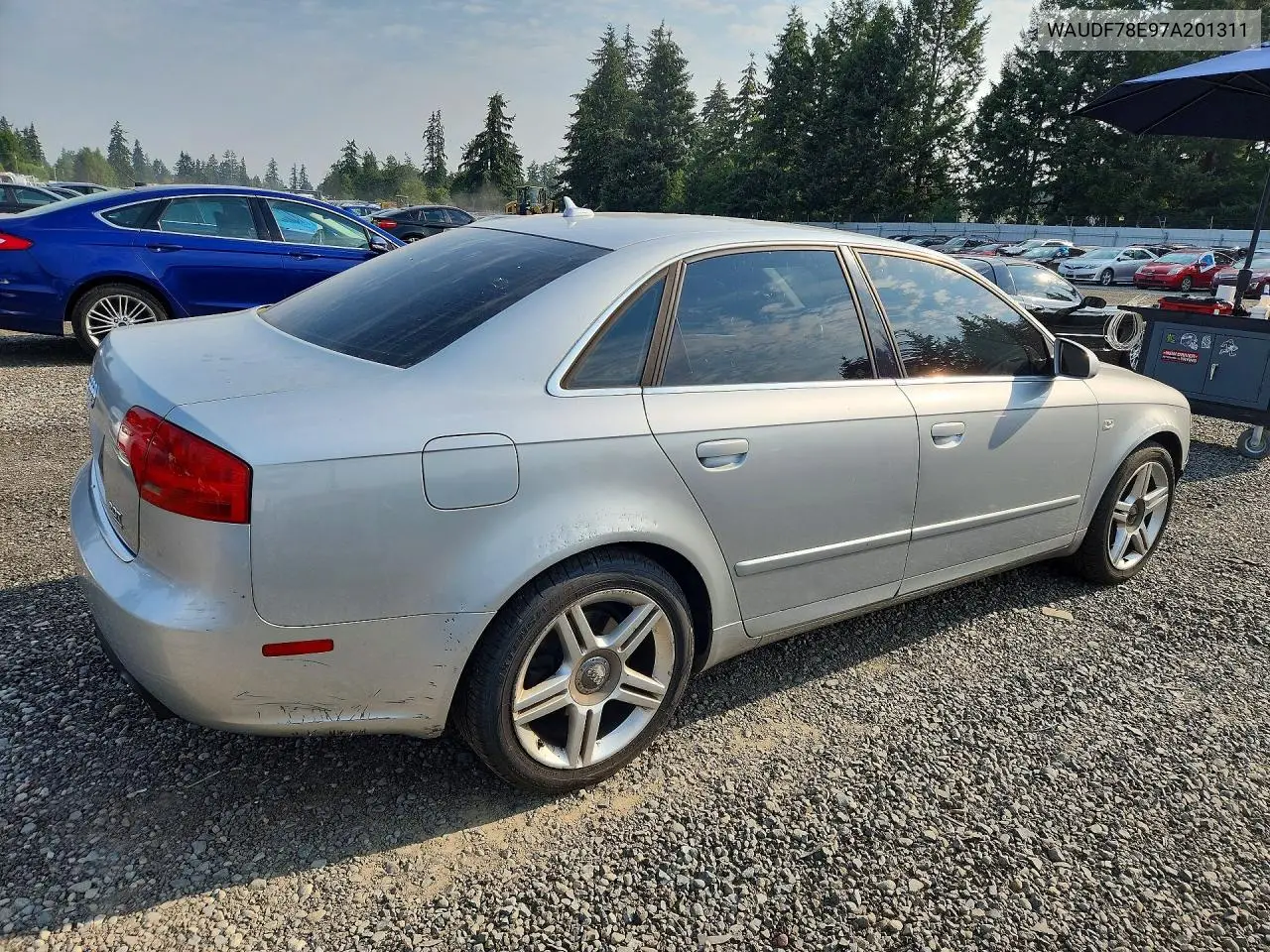 2007 Audi A4 2.0T Quattro VIN: WAUDF78E97A201311 Lot: 60829346
