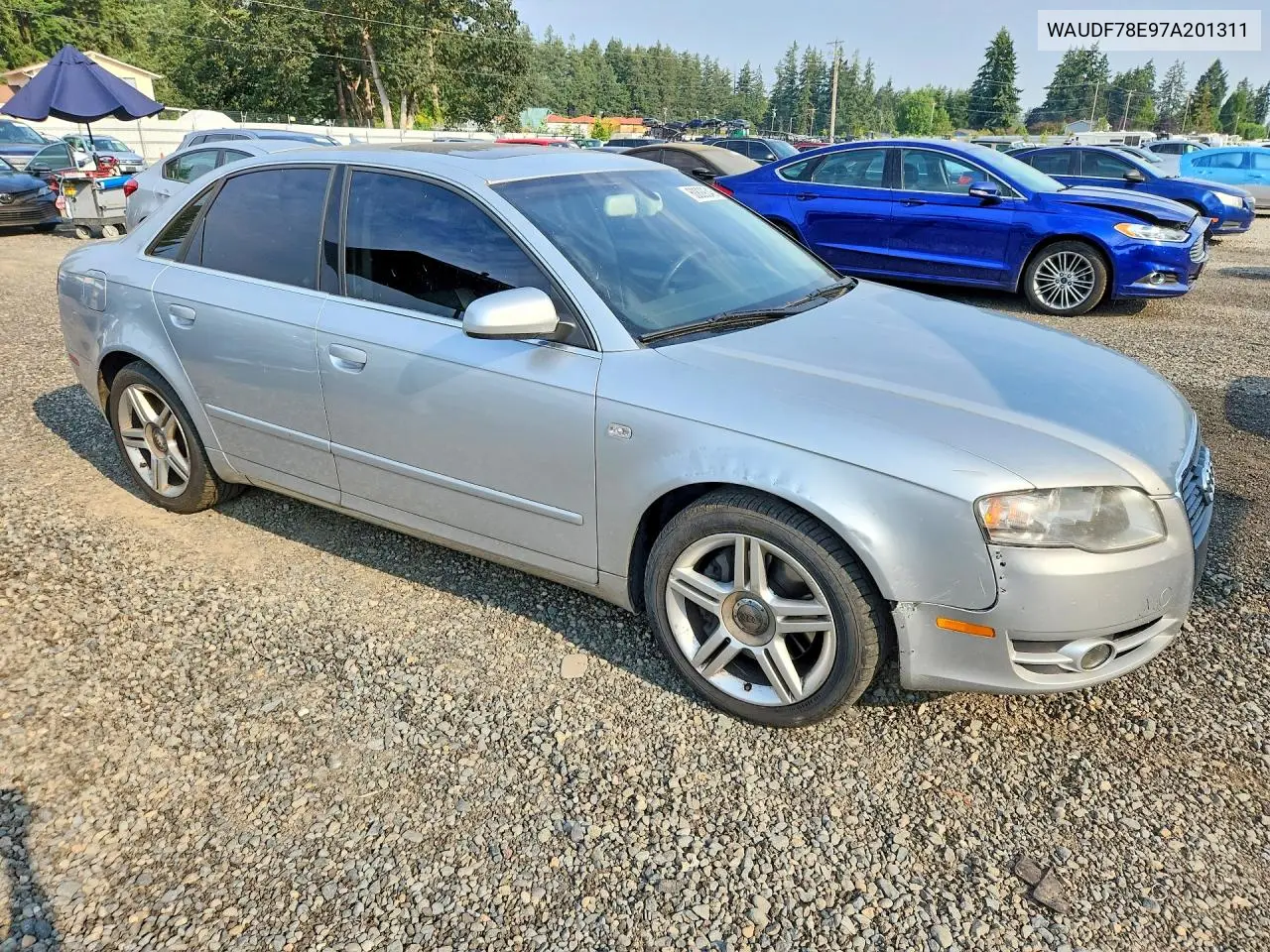 2007 Audi A4 2.0T Quattro VIN: WAUDF78E97A201311 Lot: 60829346