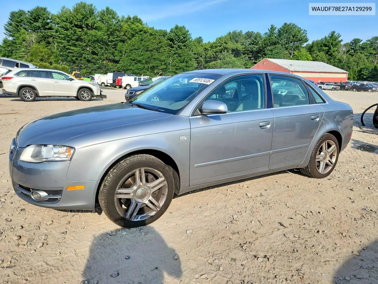 2007 Audi A4 2.0T Quattro VIN: WAUDF78E27A129299 Lot: 60912406