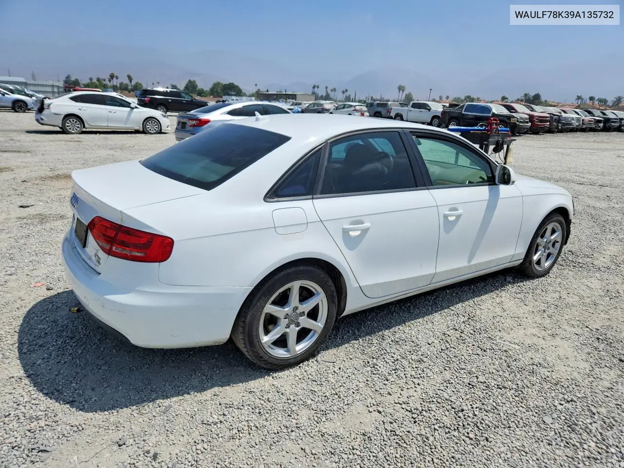 2009 Audi A4 2.0T Quattro VIN: WAULF78K39A135732 Lot: 57738006