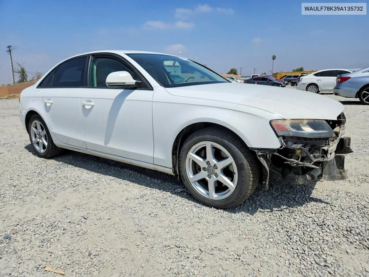 2009 Audi A4 2.0T Quattro VIN: WAULF78K39A135732 Lot: 57738006