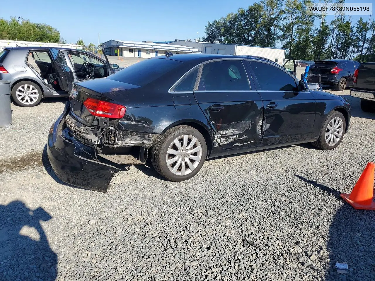 2009 Audi A4 Premium Plus VIN: WAUSF78K89N055198 Lot: 61091046