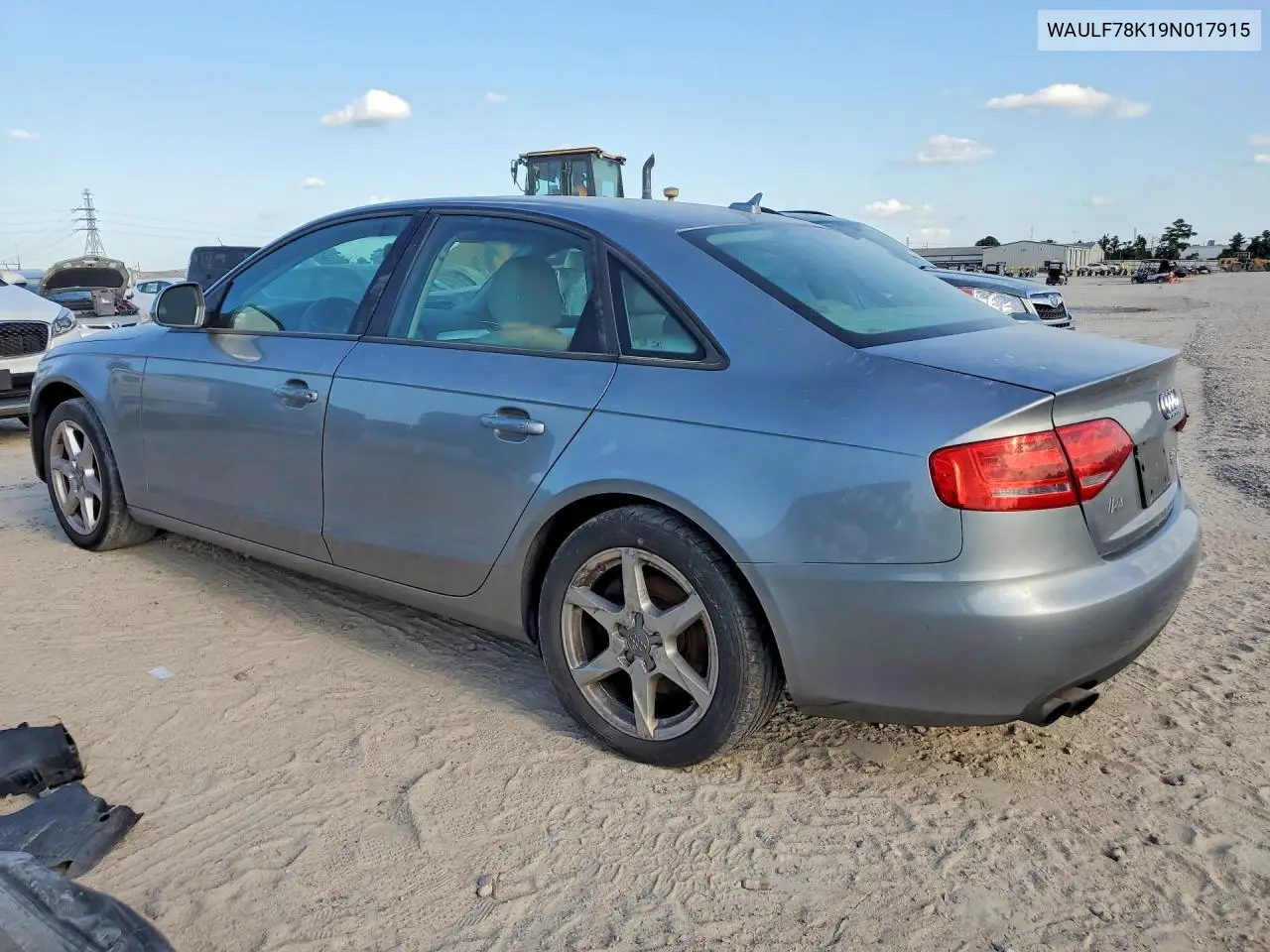 2009 Audi A4 2.0T Quattro VIN: WAULF78K19N017915 Lot: 85994205