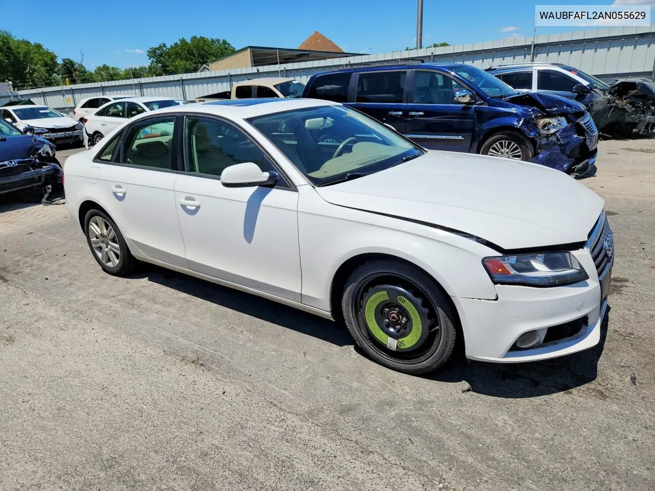 2010 Audi A4 Premium VIN: WAUBFAFL2AN055629 Lot: 58541396
