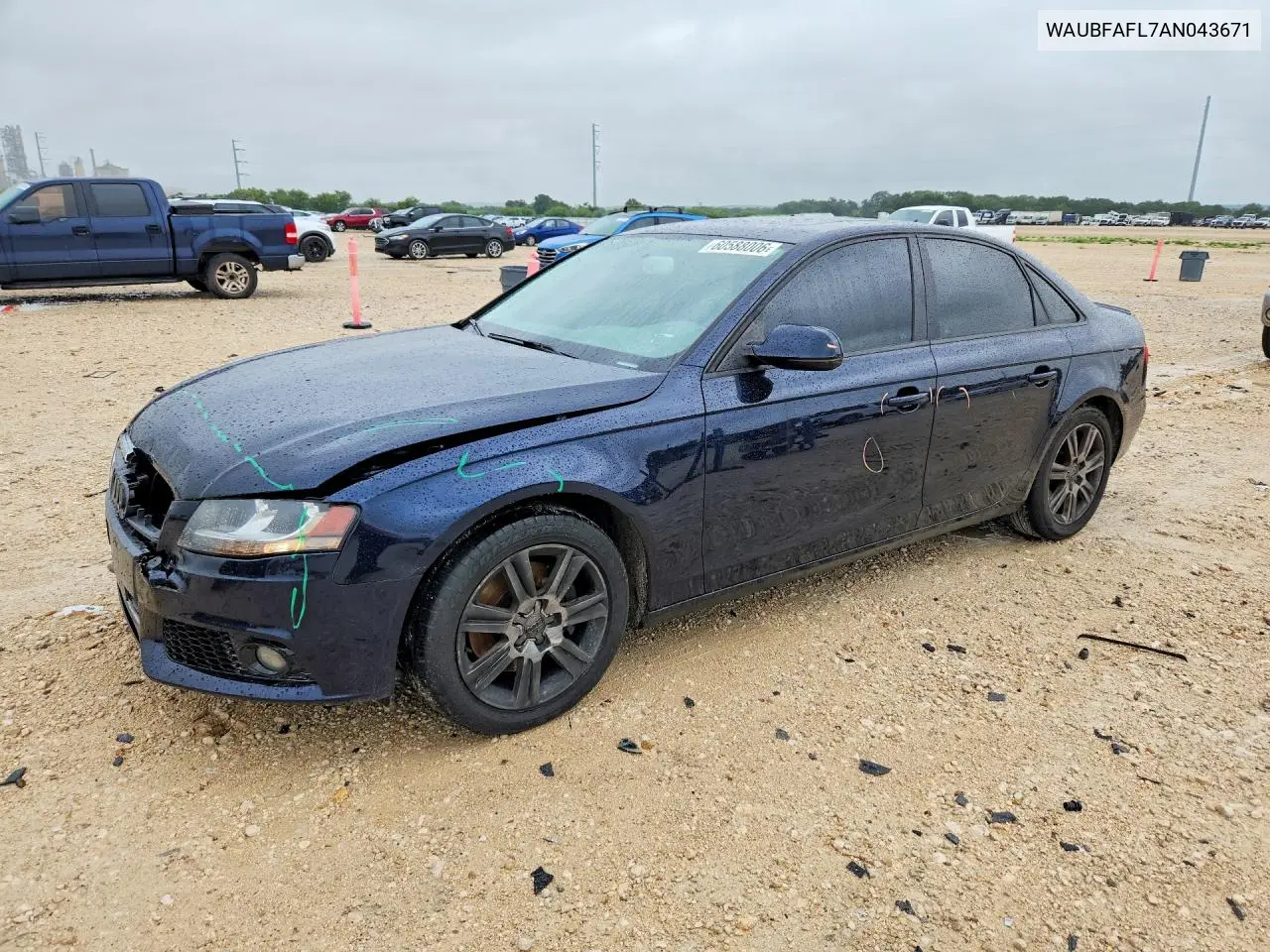 2010 Audi A4 Premium VIN: WAUBFAFL7AN043671 Lot: 60588006