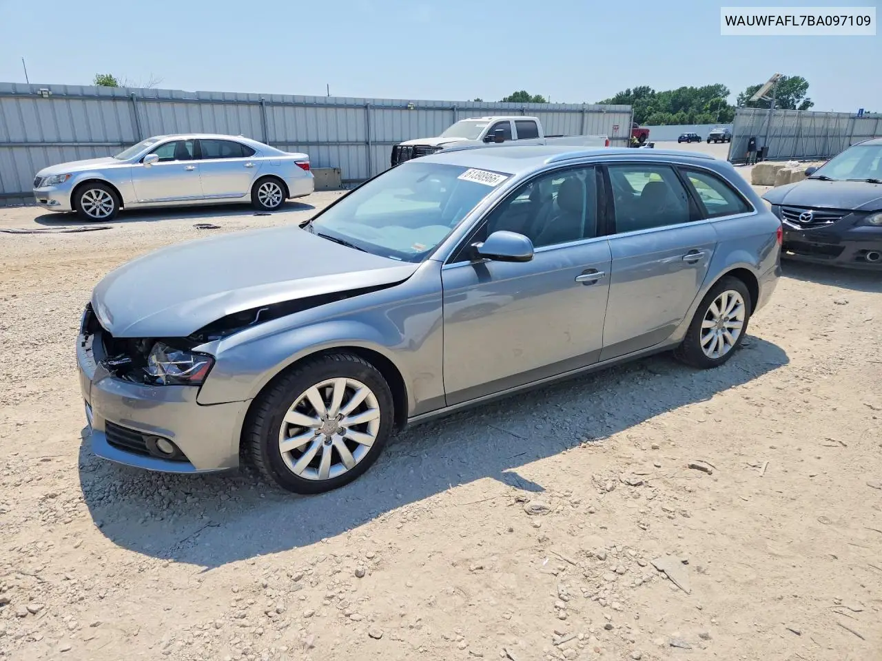 2011 Audi A4 Premium Plus VIN: WAUWFAFL7BA097109 Lot: 61398966