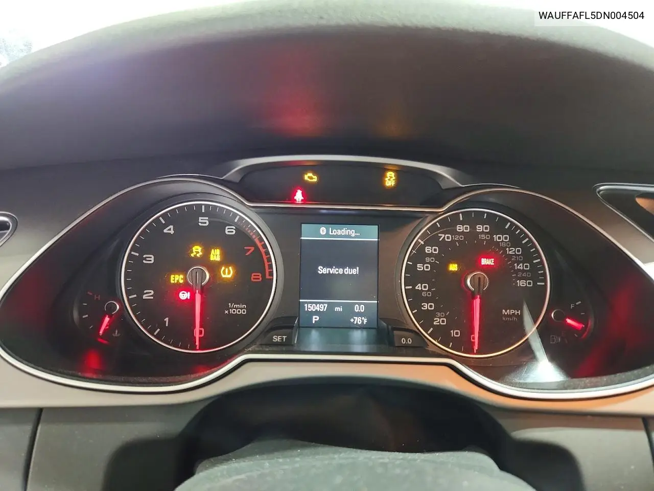 2013 Audi A4 Premium Plus VIN: WAUFFAFL5DN004504 Lot: 60421206