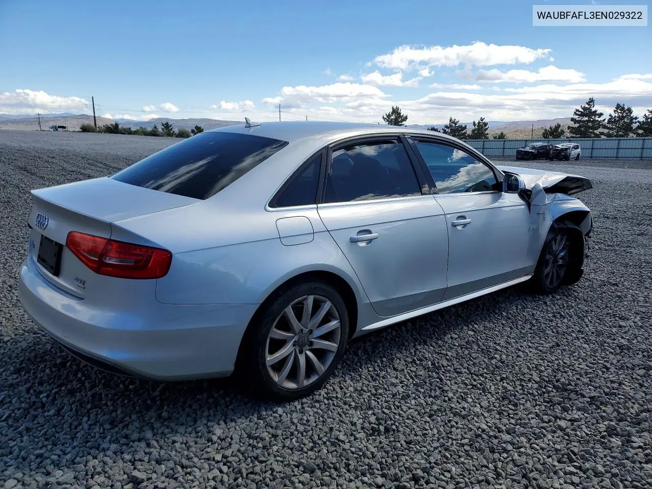 2014 Audi A4 Premium VIN: WAUBFAFL3EN029322 Lot: 53838686