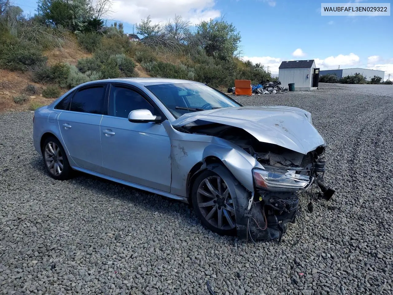 2014 Audi A4 Premium VIN: WAUBFAFL3EN029322 Lot: 53838686