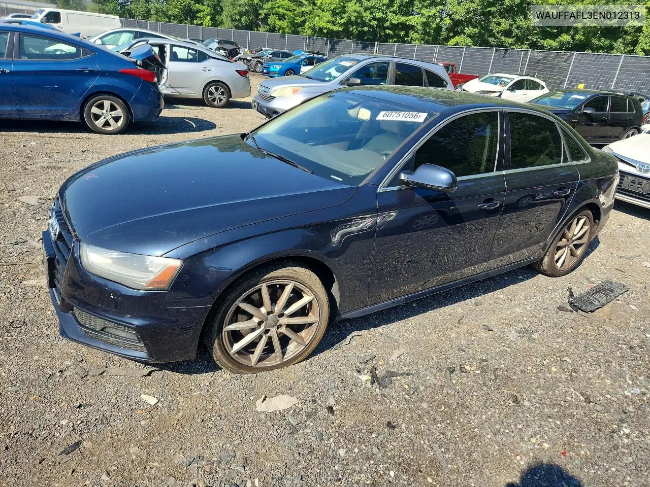 2014 Audi A4 Premium Plus VIN: WAUFFAFL3EN012313 Lot: 60751056